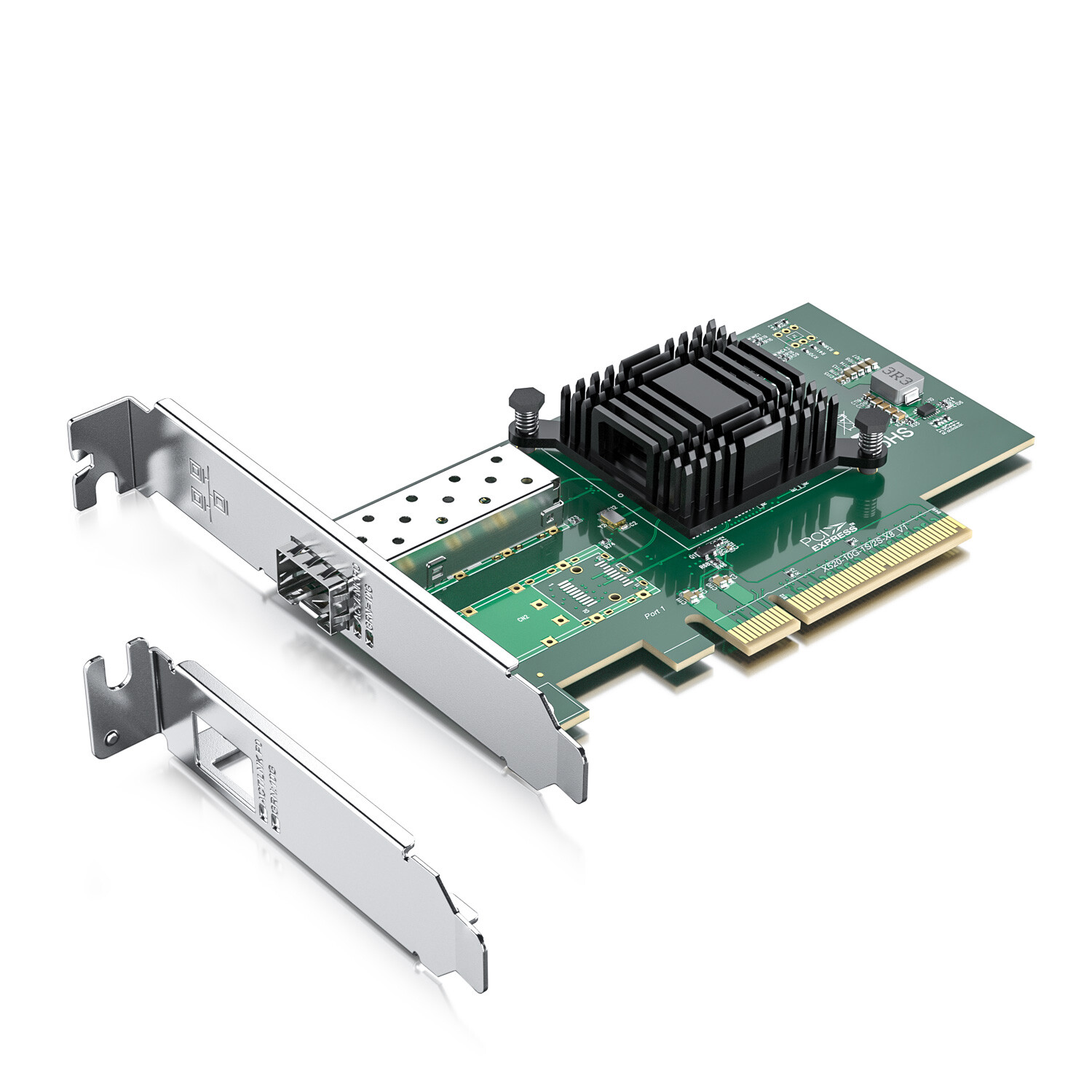 Intel X520-DA1 10GbE NIC: This 10Gtek network card is designed for use with Intel X520-DA1 routers and features a maximum data rate of 10 Gbps. With one SFP+ port and PCIe x8 interface, this card provides high-speed connectivity for your network.