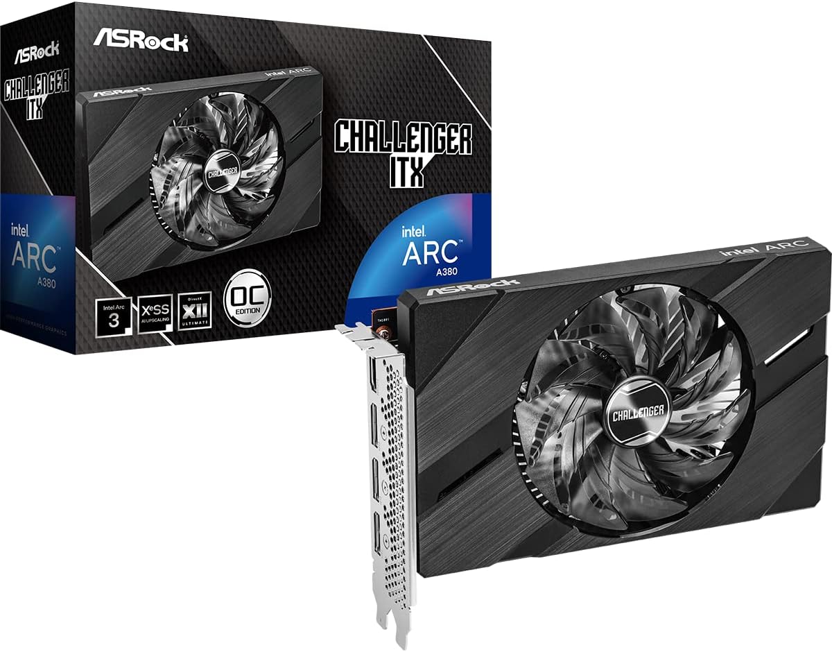 ASRock Intel ARC A380 Challenger: The Arc A380 isn't for gaming—it’s for obliterating video streams. With support for H.264, HEVC, and full AV1 hardware encode/decode, it crushes 20+ 1080p streams or 6–8 HDR tone-mapped 4Ks without breaking a sweat. Drop it in your media server, give Jellyfin direct VA-API access, and watch your CPU finally cool off for a bit.