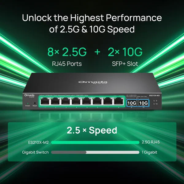 TP-Link Omada ES210X-M2 8-Port 2.5GbE Switch