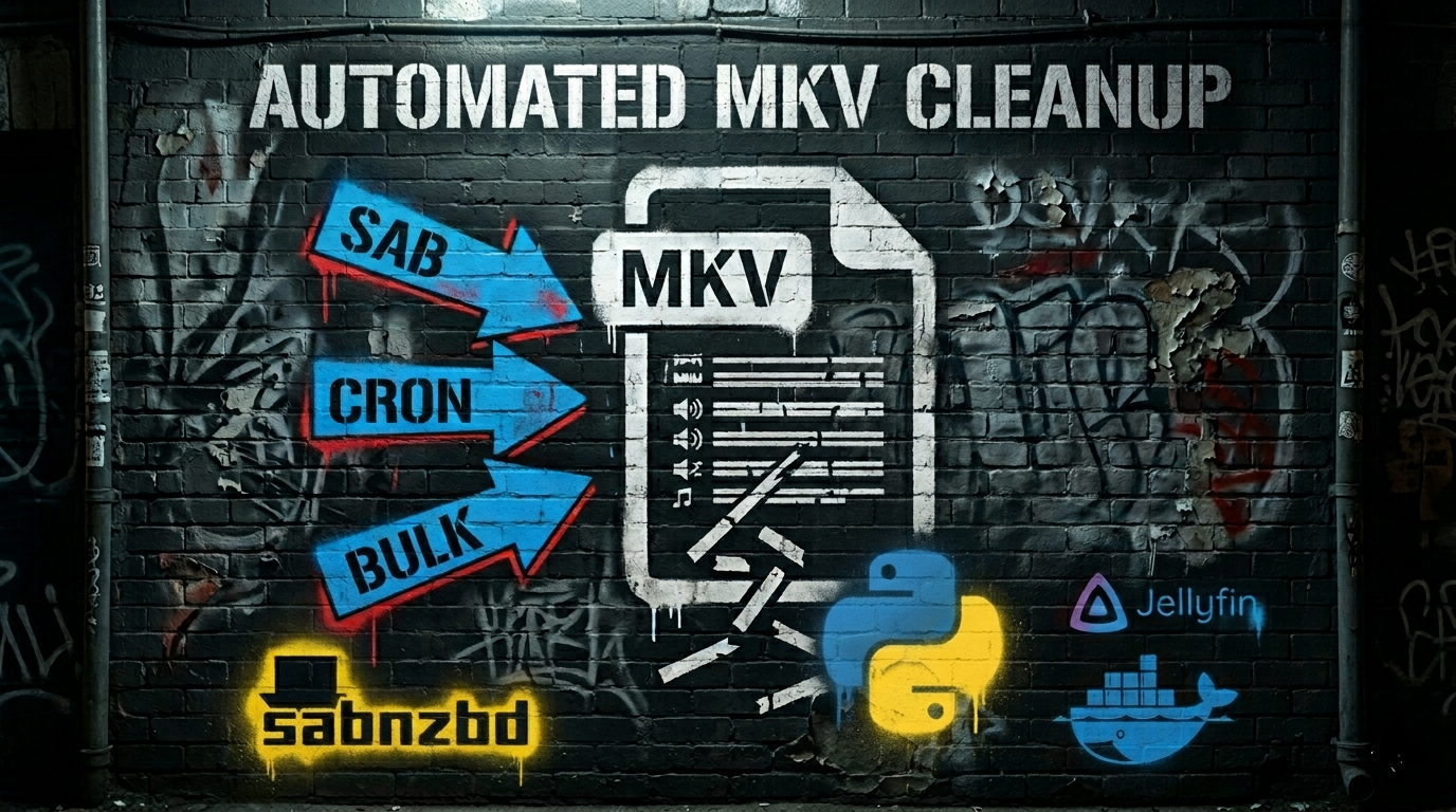 Automated MKV Cleanup With mkvmerge, SABnzbd & Cron