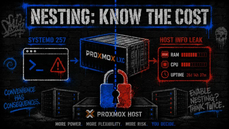 Featured image of post Systemd 257 Detected: Enable Nesting in Proxmox LXC?