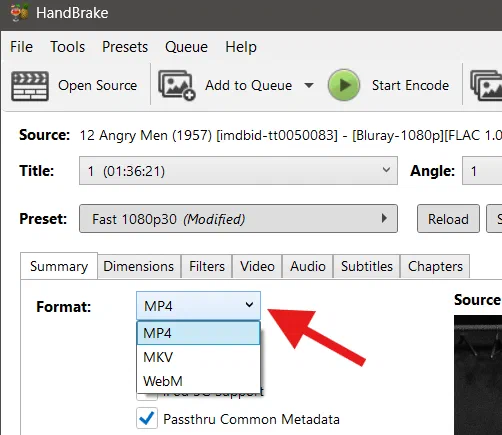 Handbrake Output