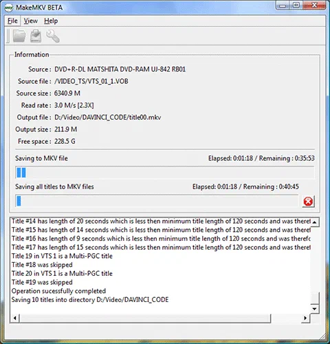MakeMKV Process