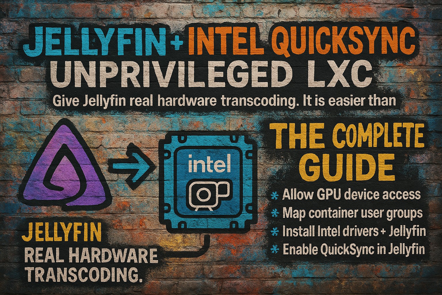 Jellyfin + Intel QuickSync in Unprivileged LXC - The Complete Guide