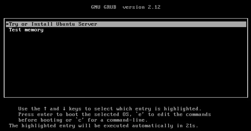 Ubuntu Grub Menu